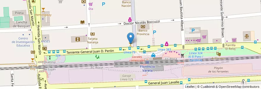 Mapa de ubicacion de Bar "Los Angelitos" en アルゼンチン, ブエノスアイレス州, Partido De Florencio Varela, Florencio Varela.
