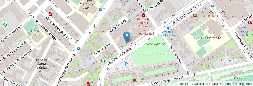 Mapa de ubicacion de Bar Los Arcos en Espanha, Comunidade De Madrid, Comunidade De Madrid, Área Metropolitana De Madrid Y Corredor Del Henares, Alcalá De Henares.