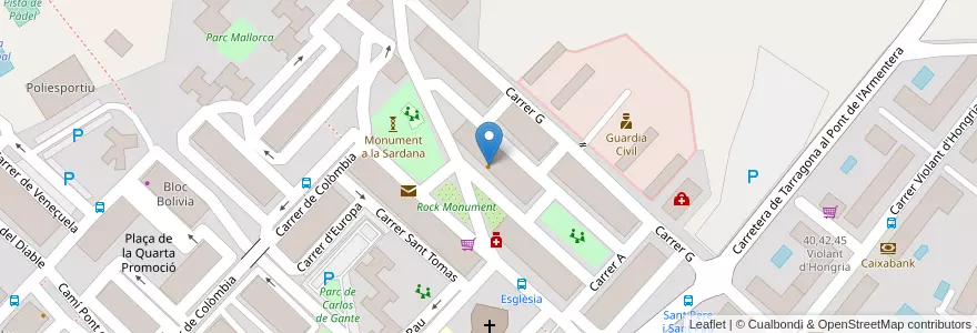 Mapa de ubicacion de Bar Los Hermanos en 스페인, Catalunya, Tarragona, Tarragonès, 타라고나.