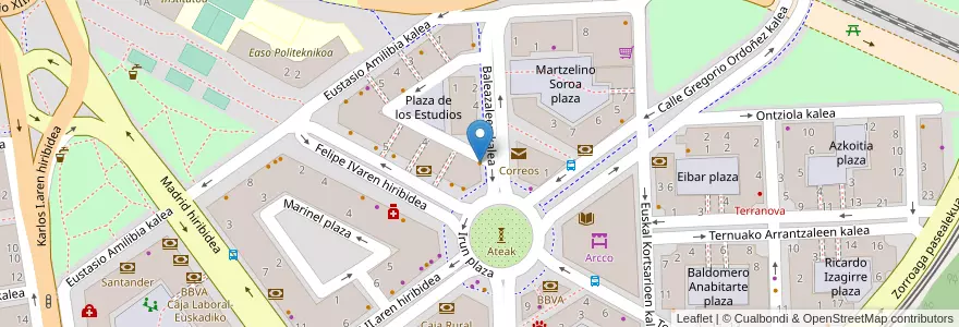 Mapa de ubicacion de Bar Los Javis en 스페인, Euskadi, Gipuzkoa, Donostialdea, Donostia/San Sebastián.