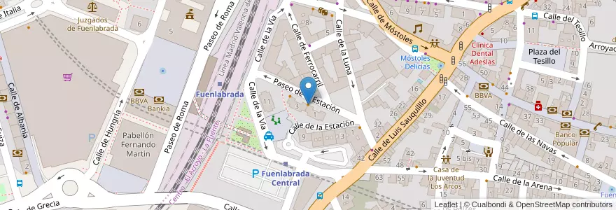 Mapa de ubicacion de Bar Los Mencianos en Espanha, Comunidade De Madrid, Comunidade De Madrid, Área Metropolitana De Madrid Y Corredor Del Henares, Fuenlabrada.