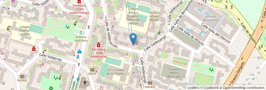 Mapa de ubicacion de Bar Los Poetas en Испания, Мадрид, Мадрид, Área Metropolitana De Madrid Y Corredor Del Henares, Мадрид.