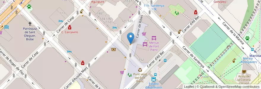 Mapa de ubicacion de Bar Lugo en スペイン, カタルーニャ州, Barcelona, バルサルネス, Barcelona.