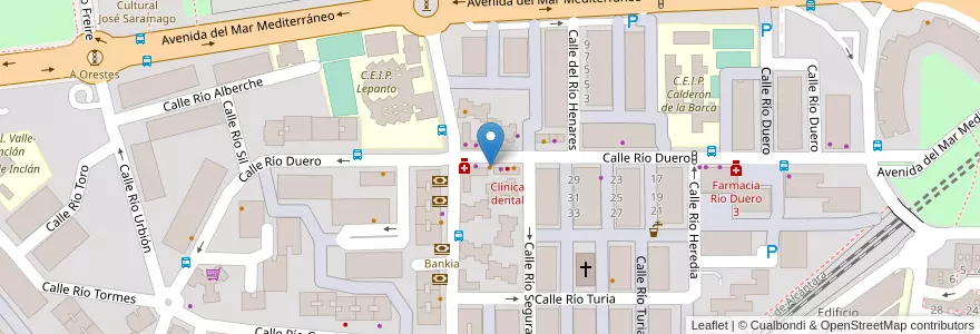 Mapa de ubicacion de Bar Malpica en 스페인, Comunidad De Madrid, Comunidad De Madrid, Área Metropolitana De Madrid Y Corredor Del Henares, Leganés.