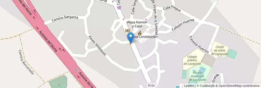 Mapa de ubicacion de Bar Manolo en Испания, Мадрид, Мадрид, Sierra Norte, Lozoyuela-Navas-Sieteiglesias.