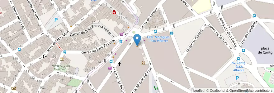 Mapa de ubicacion de Bar Marín en スペイン, カタルーニャ州, Barcelona, バルサルネス, Badalona.
