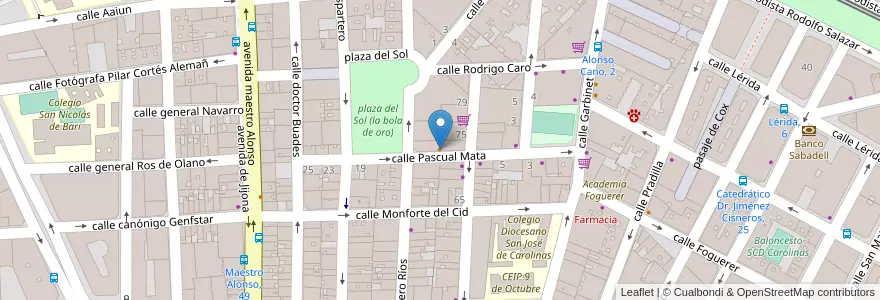 Mapa de ubicacion de Bar Marisquería Irene en Spanje, Valencia, Alicante, L'Alacantí, Alicante.