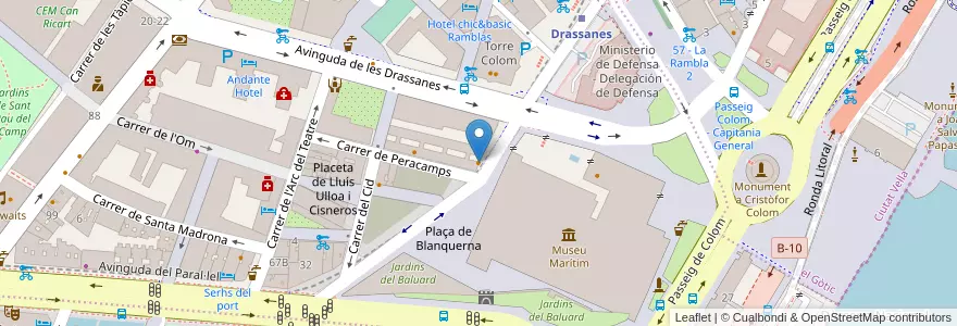 Mapa de ubicacion de Bar Maritimo en 스페인, Catalunya, Barcelona, Barcelonès, 바르셀로나.