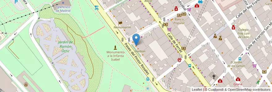 Mapa de ubicacion de Bar Marius en 西班牙, Comunidad De Madrid, Comunidad De Madrid, Área Metropolitana De Madrid Y Corredor Del Henares, Madrid.