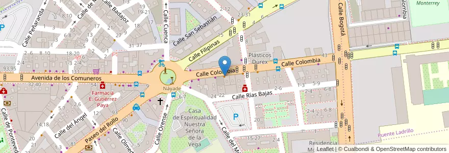 Mapa de ubicacion de Bar Marsella en إسبانيا, قشتالة وليون, شلمنقة, دائرة شلمنقة, شلمنقة.