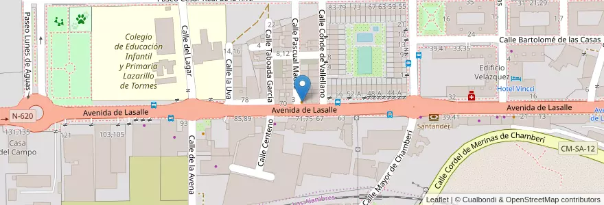 Mapa de ubicacion de Bar Mavimar en Spanien, Kastilien Und León, Salamanca, Campo De Salamanca, Salamanca.