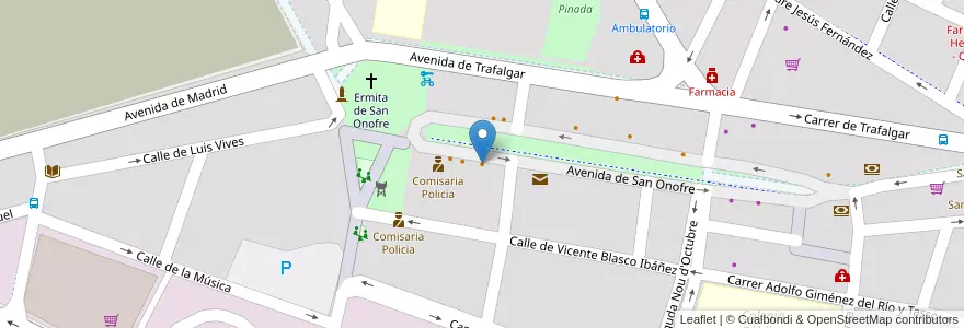 Mapa de ubicacion de Bar Mayte en スペイン, バレンシア州, València / Valencia, L'Horta Oest, Quart De Poblet.