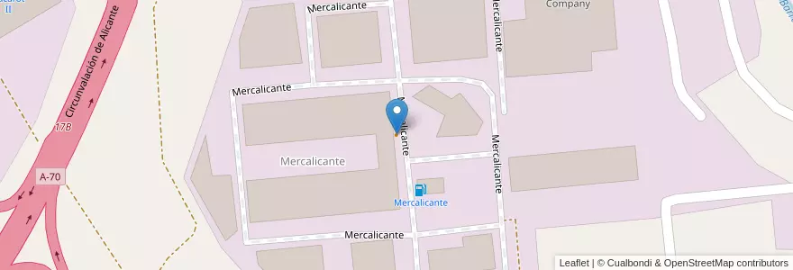 Mapa de ubicacion de Bar Merca en スペイン, バレンシア州, Alacant / Alicante, L'Alacantí, Alacant / Alicante.