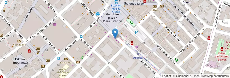 Mapa de ubicacion de Bar Metro en Sepanyol, Negara Basque, Bizkaia, Bilboaldea, Getxo.
