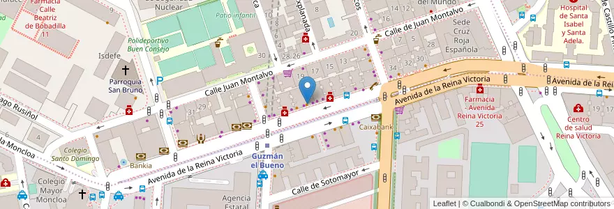 Mapa de ubicacion de Bar Metropolitano en 스페인, Comunidad De Madrid, Comunidad De Madrid, Área Metropolitana De Madrid Y Corredor Del Henares, 마드리드.
