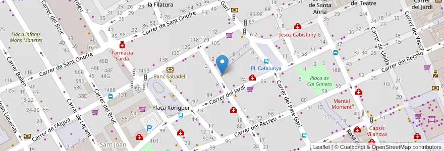 Mapa de ubicacion de Bar Miami en Испания, Каталония, Барселона, Гарраф, Vilanova I La Geltrú.