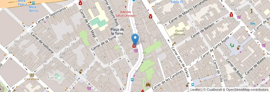 Mapa de ubicacion de Bar Mila en اسپانیا, Catalunya, Barcelona, Barcelonès, Barcelona.