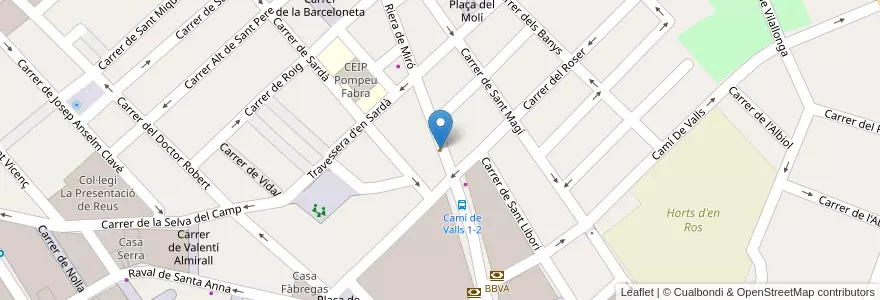 Mapa de ubicacion de Bar Modern en Spanje, Catalonië, Tarragona, Baix Camp, Reus.