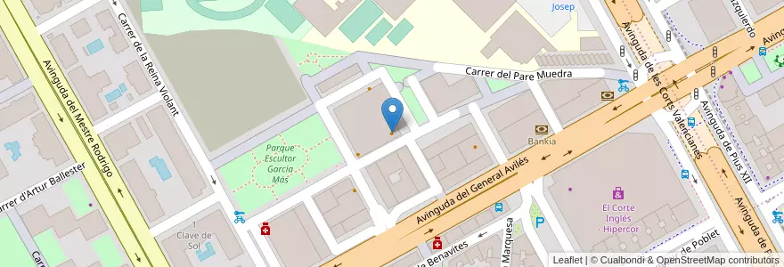 Mapa de ubicacion de Bar Molino II en Spagna, Comunitat Valenciana, Valencia, Comarca De València, Valencia.