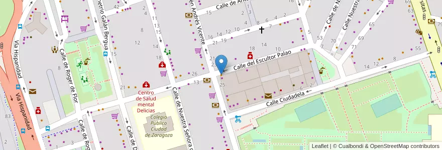 Mapa de ubicacion de Bar Montes en İspanya, Aragón, Zaragoza, Zaragoza, Zaragoza.