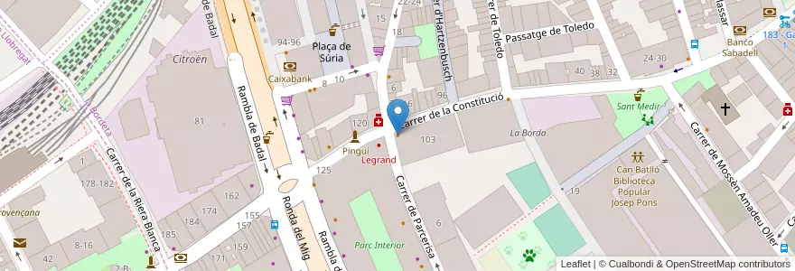 Mapa de ubicacion de Bar Montevideo en Испания, Каталония, Барселона, Барселонес, Барселона.