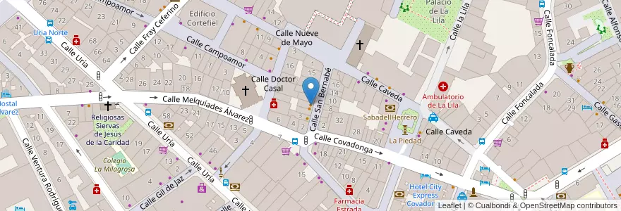 Mapa de ubicacion de Bar Montoto en Spagna, Asturie, Asturie, Oviedo.