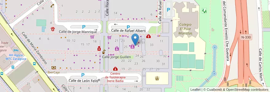 Mapa de ubicacion de Bar my Cafetería en Espagne, Aragon, Saragosse, Zaragoza, Saragosse.