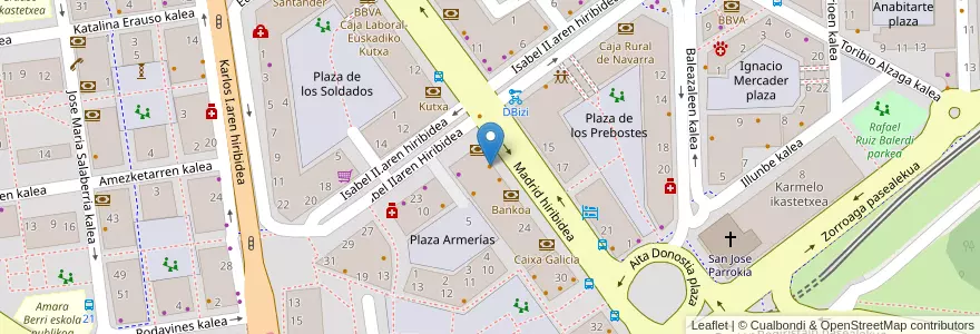 Mapa de ubicacion de Bar Ñañarri en スペイン, バスク州, Gipuzkoa, Donostialdea, Donostia/San Sebastián.