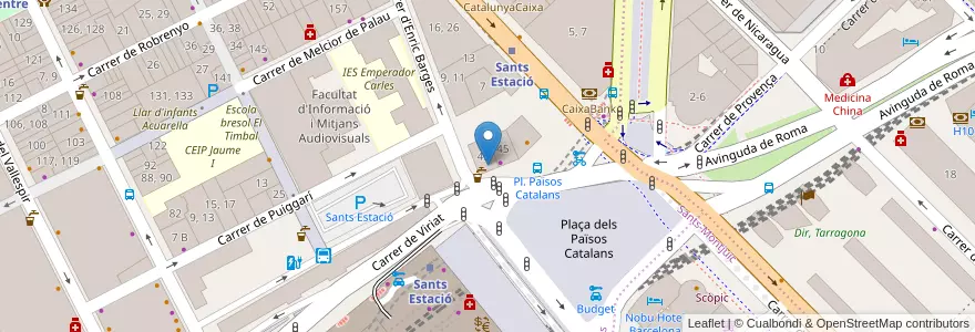 Mapa de ubicacion de Bar Nàutic en إسبانيا, كتالونيا, برشلونة, بارسلونس, Barcelona.