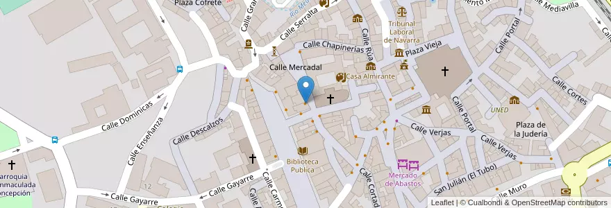 Mapa de ubicacion de Bar Nenaf en Испания, Наварра, Наварра, Tudela.