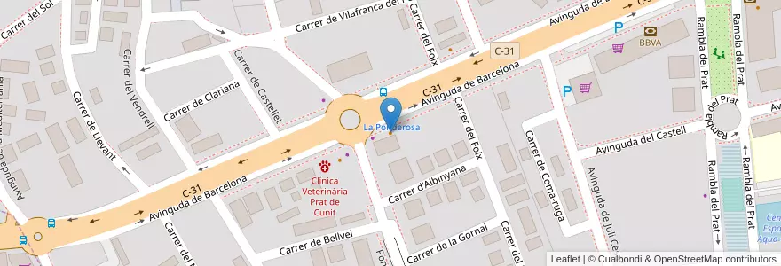 Mapa de ubicacion de Bar Ni2 en 西班牙, Tarragona, Baix Penedès, Cunit.