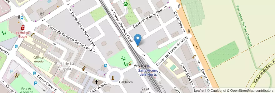 Mapa de ubicacion de Bar Nova Estació en 西班牙, Catalunya, Barcelona, Baix Llobregat, Sant Vicenç Dels Horts.