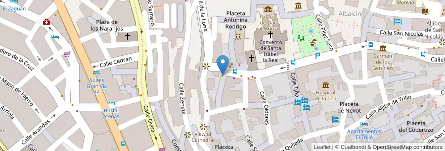 Mapa de ubicacion de bar Ocaña en Espanha, Andaluzia, Granada, Comarca De La Vega De Granada, Granada.