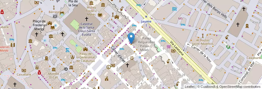 Mapa de ubicacion de Bar O'Ceo en España, Catalunya, Barcelona, Barcelonès, Barcelona.