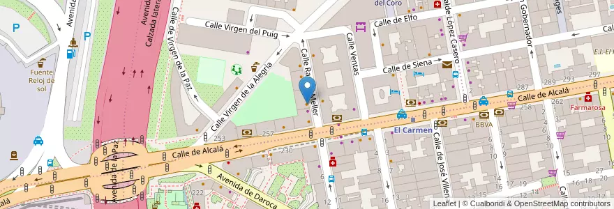 Mapa de ubicacion de Bar Olimpo en İspanya, Comunidad De Madrid, Comunidad De Madrid, Área Metropolitana De Madrid Y Corredor Del Henares, Madrid.