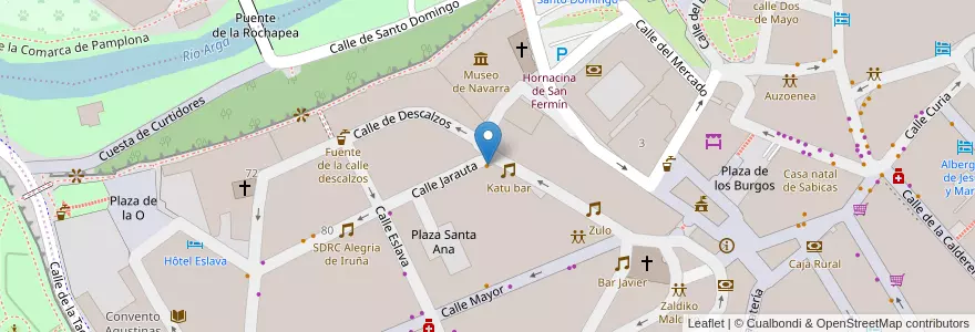 Mapa de ubicacion de Bar Oreja en Spain, Navarre, Navarre, Pamplona.
