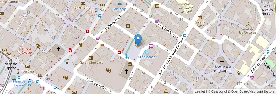 Mapa de ubicacion de Bar Panda en Sepanyol, Aragón, Zaragoza, Zaragoza, Zaragoza.