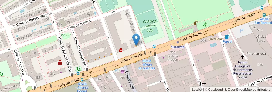 Mapa de ubicacion de Bar Paquito en Espagne, Communauté De Madrid, Communauté De Madrid, Área Metropolitana De Madrid Y Corredor Del Henares, Madrid.