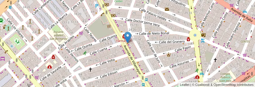 Mapa de ubicacion de Bar Paradero en Испания, Кастилия И Леон, Саламанка, Campo De Salamanca, Саламанка.