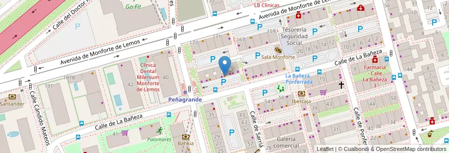 Mapa de ubicacion de Bar Paris en Espanha, Comunidade De Madrid, Comunidade De Madrid, Área Metropolitana De Madrid Y Corredor Del Henares, Madrid.