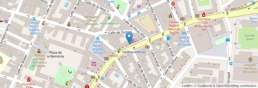 Mapa de ubicacion de Bar Pascual en Spanje, Comunidad De Madrid, Comunidad De Madrid, Área Metropolitana De Madrid Y Corredor Del Henares, Madrid.