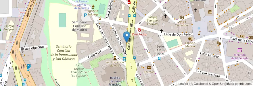Mapa de ubicacion de Bar Pascual en Spanien, Autonome Gemeinschaft Madrid, Autonome Gemeinschaft Madrid, Área Metropolitana De Madrid Y Corredor Del Henares, Madrid.