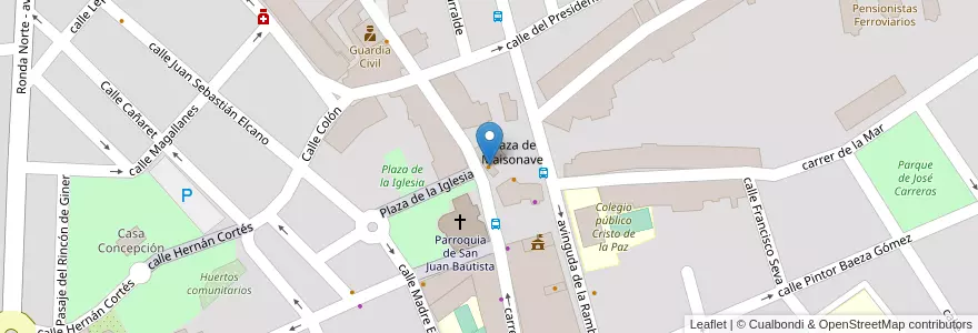 Mapa de ubicacion de Bar Pepe en Spanien, Valencianische Gemeinschaft, Alicante, L'Alacantí, Sant Joan D'Alacant.
