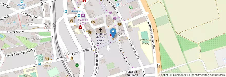 Mapa de ubicacion de Bar Pepito en İspanya, Catalunya, Barcelona, Baix Llobregat, Sant Vicenç Dels Horts.