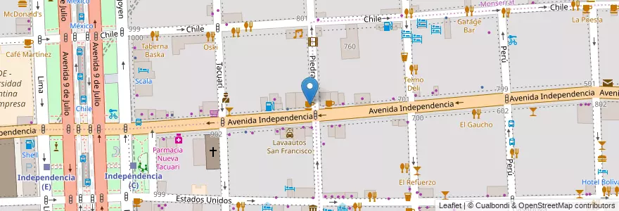Mapa de ubicacion de Bar Piedras, Montserrat en Аргентина, Буэнос-Айрес, Comuna 1, Буэнос-Айрес.