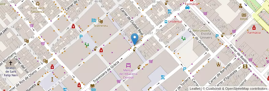 Mapa de ubicacion de Bar Pietro en 스페인, Catalunya, Barcelona, Barcelonès, 바르셀로나.
