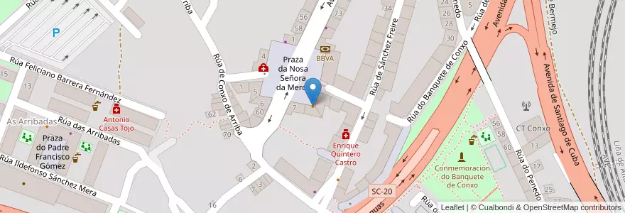 Mapa de ubicacion de Bar Piñón en Espanha, Galiza, A Corunha, Santiago, Santiago De Compostela.