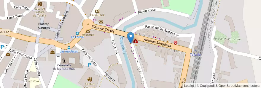 Mapa de ubicacion de Bar Pizzeria Pulcinella en Espanha, Navarra, Navarra, Tafalla.