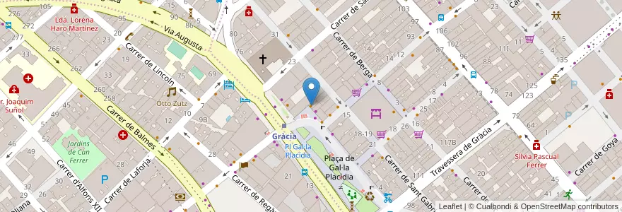 Mapa de ubicacion de Bar Placídia en Испания, Каталония, Барселона, Барселонес, Барселона.