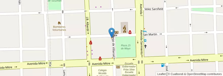 Mapa de ubicacion de Bar Plaza en الأرجنتين, Tucumán, Departamento Río Chico, Aguilares, Municipio De Aguilares.